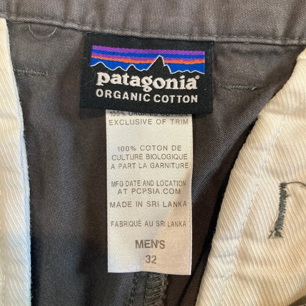 Patagonia Mens 32 Organic Cotton Shorts Forge Grey Canvas Flat Front 57674 SP14